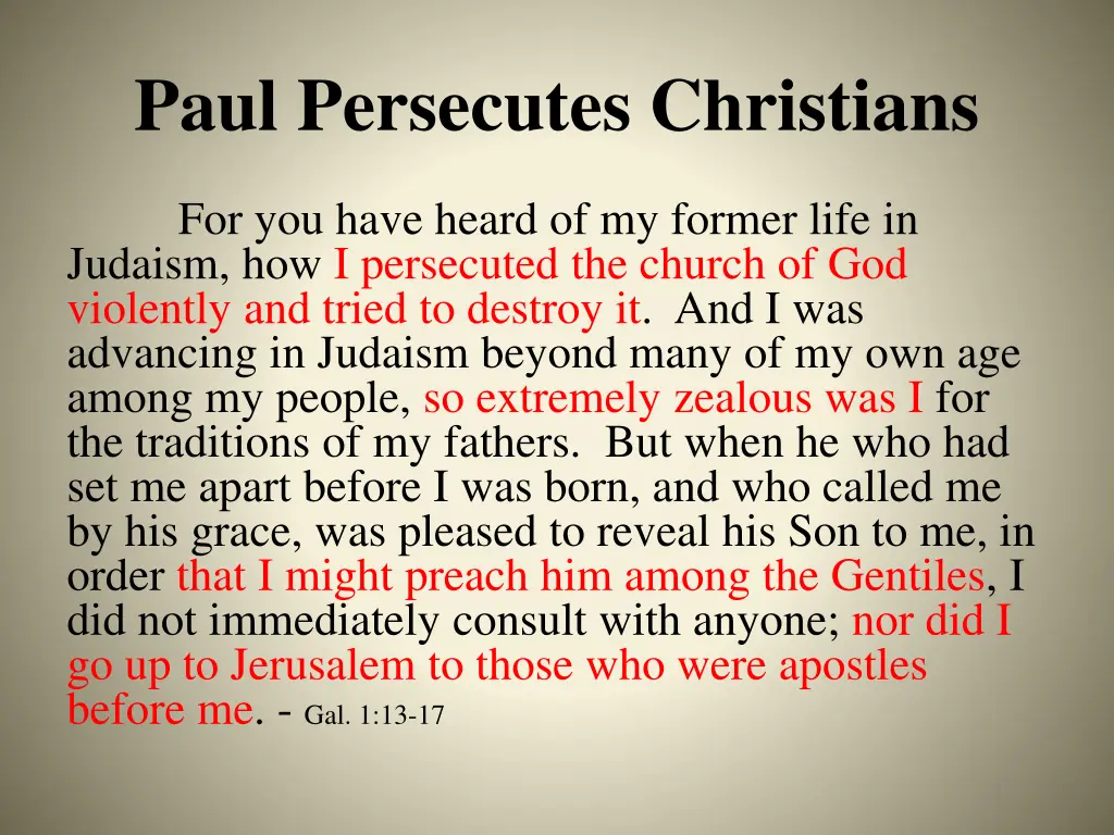 paul persecutes christians