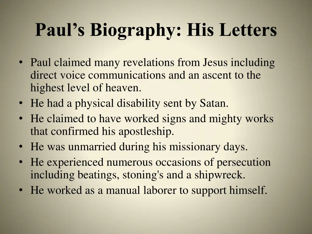 paul s biography his letters 1