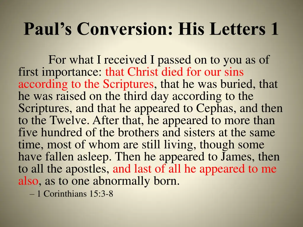 paul s conversion his letters 1