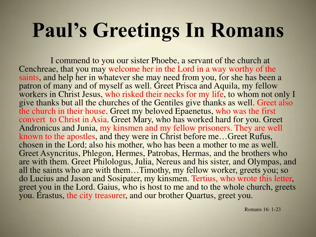 paul s greetings in romans