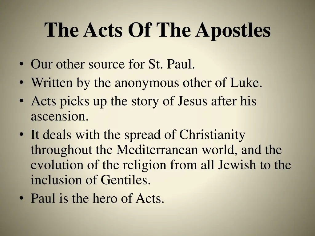 the acts of the apostles