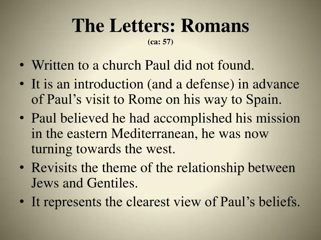 the letters romans ca 57