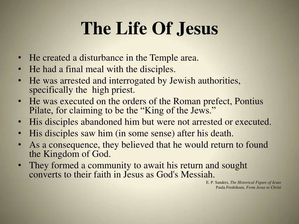 the life of jesus 1