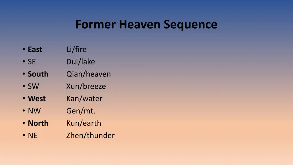 former heaven sequence