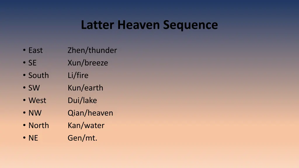 latter heaven sequence