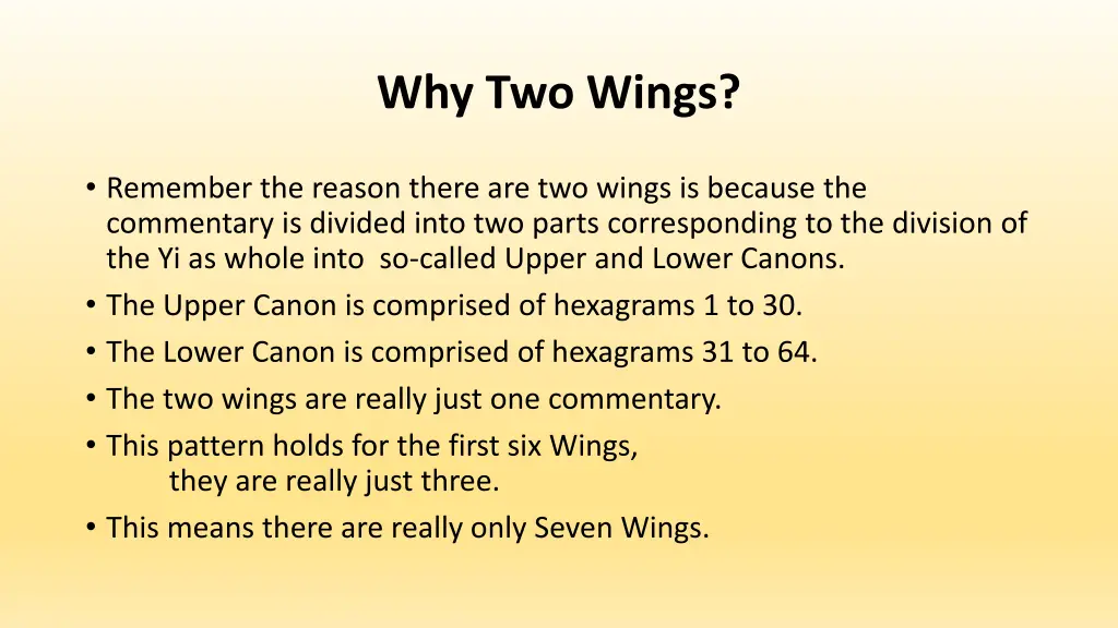 why two wings