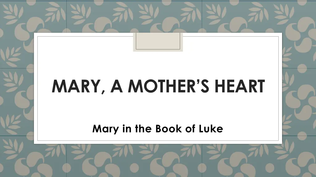 mary a mother s heart