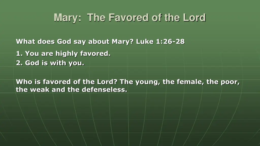 mary the favored of the lord 1