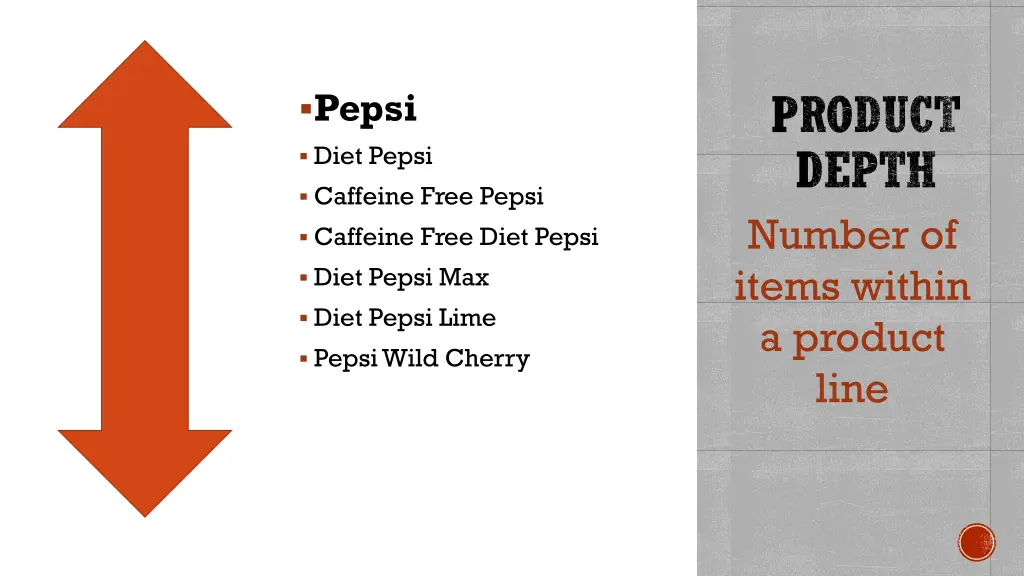 product depth number of items within a product