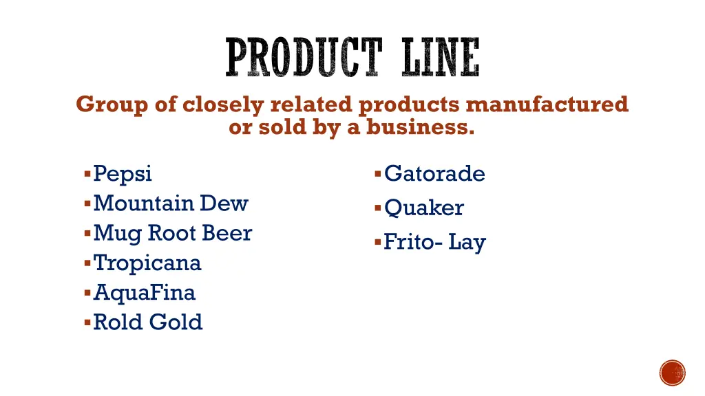 product line