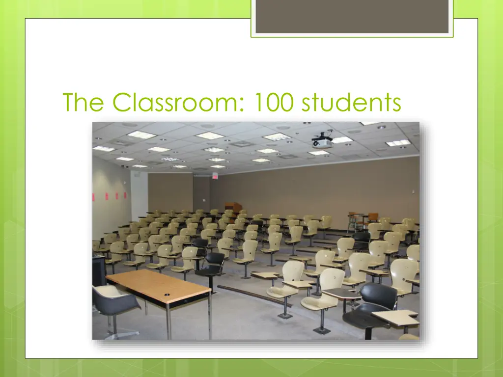 the classroom 100 students