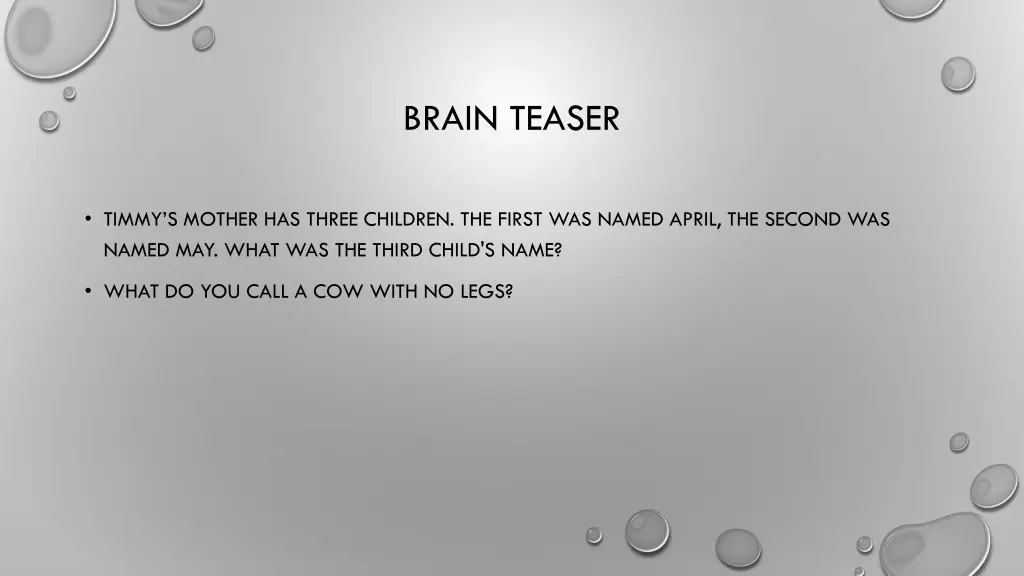 brain teaser