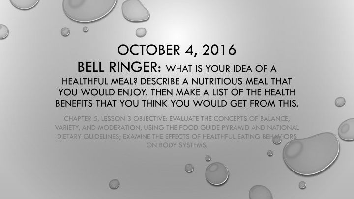 october 4 2016 bell ringer what is your idea