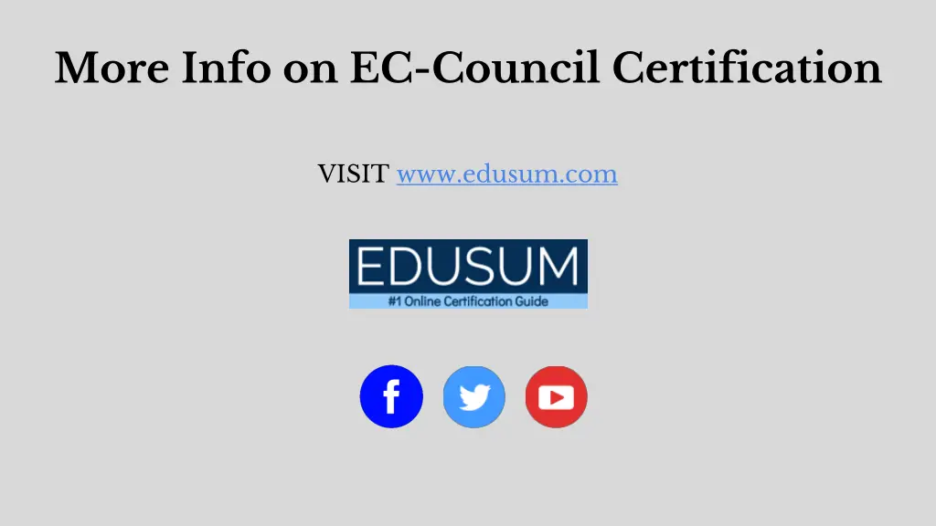 more info on ec council certification