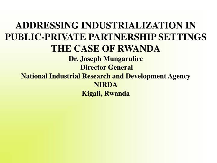 addressing industrialization in public private