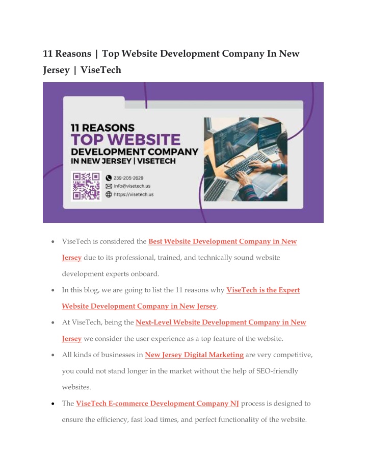 11 reasons top website development company