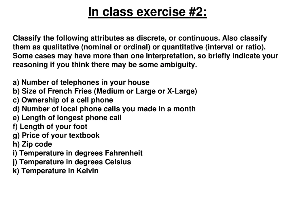 in class exercise 2