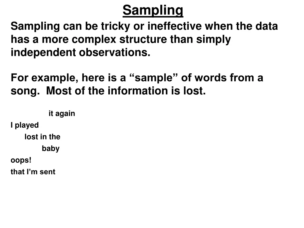 sampling 3