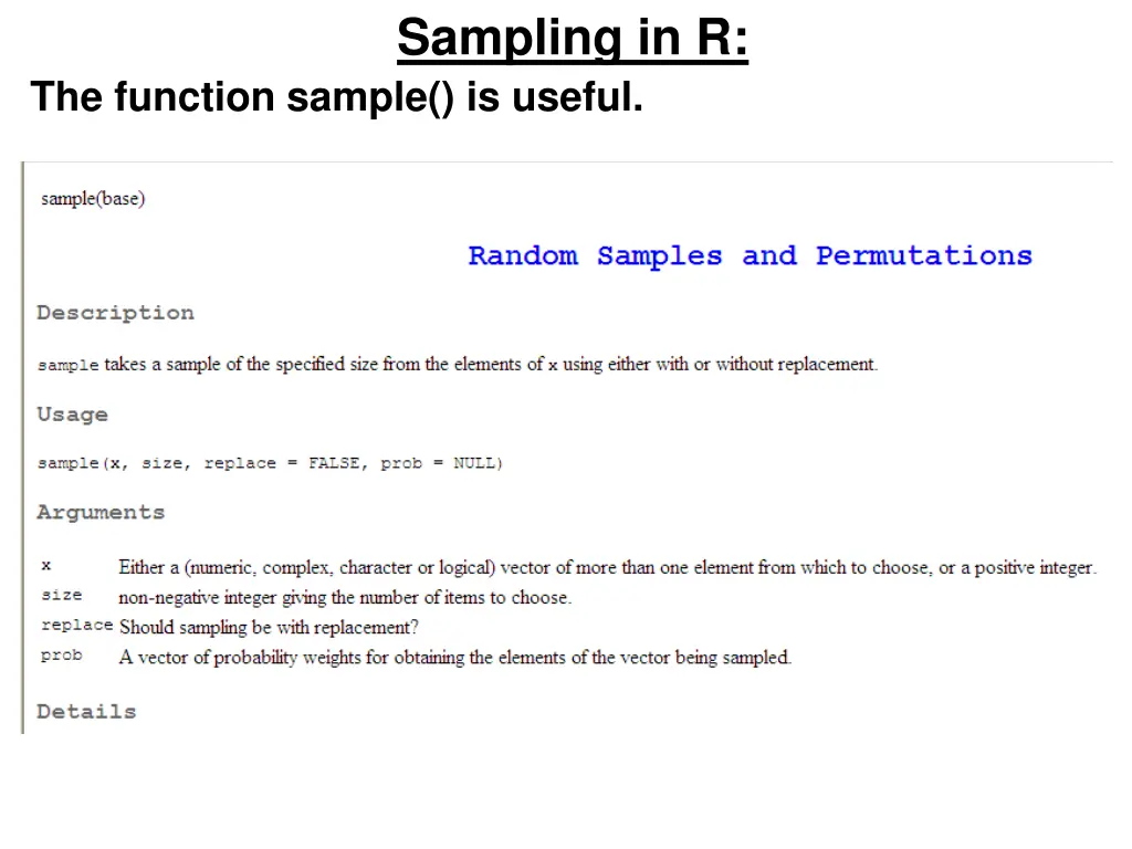 sampling in r