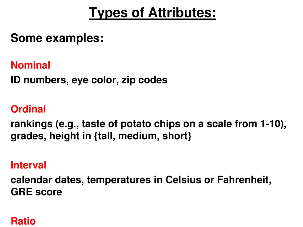 types of attributes 1