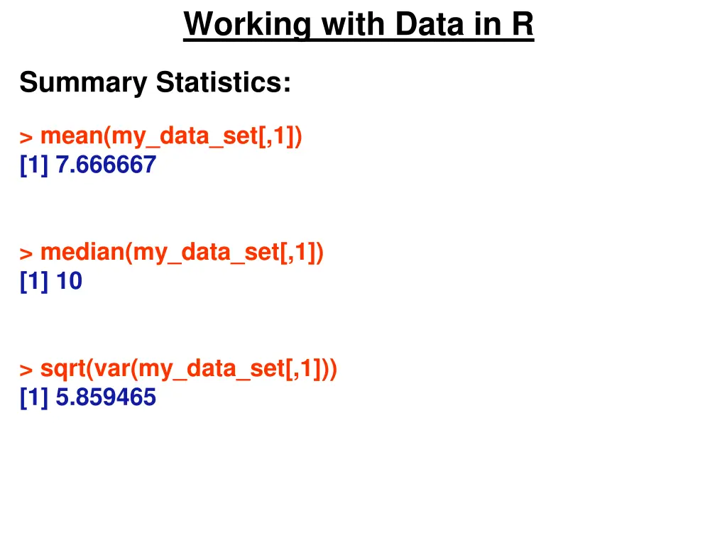 working with data in r 4