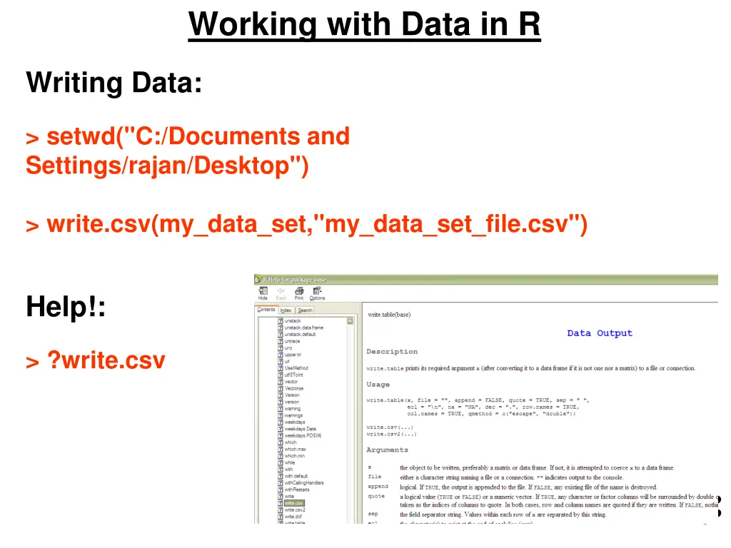 working with data in r 5