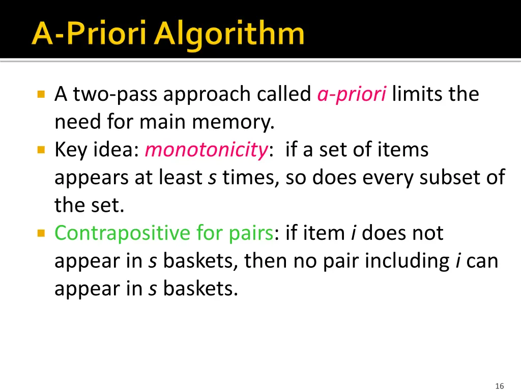 a two pass approach called a priori limits