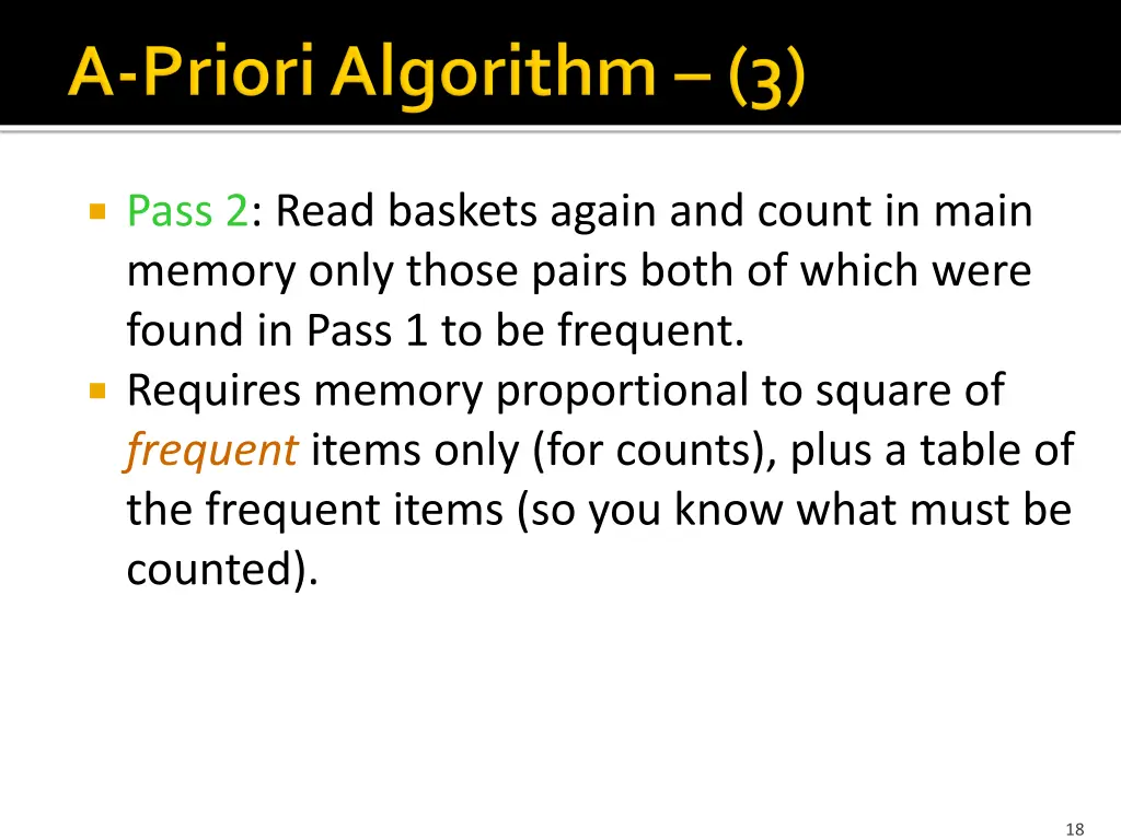 pass 2 read baskets again and count in main