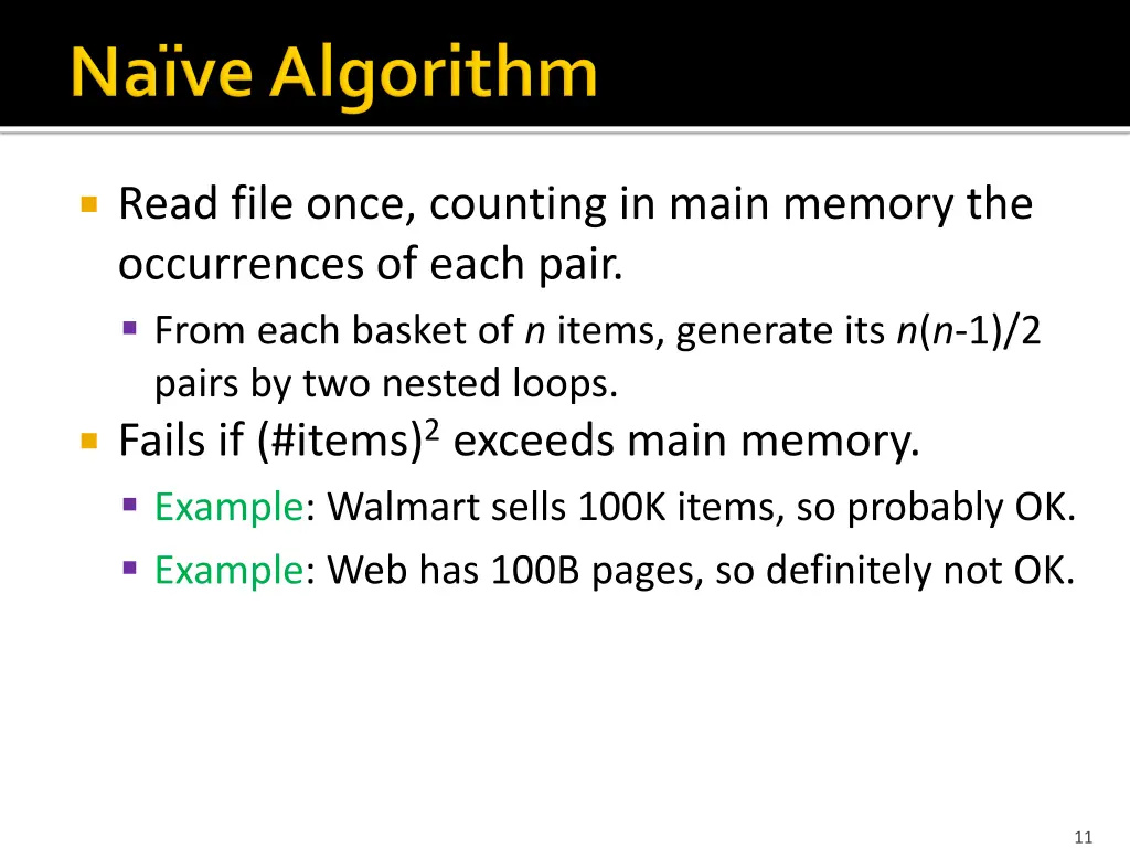 read file once counting in main memory