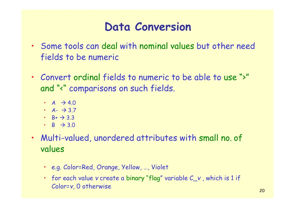 data conversion