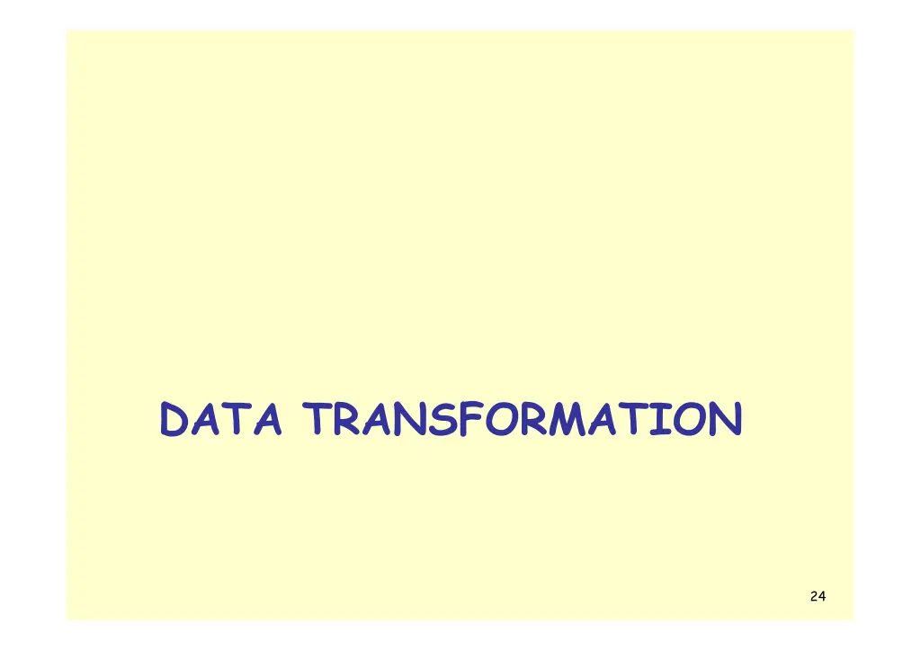 data transformation