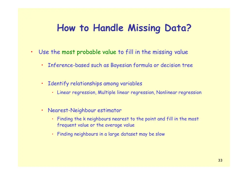 how to handle missing data 2