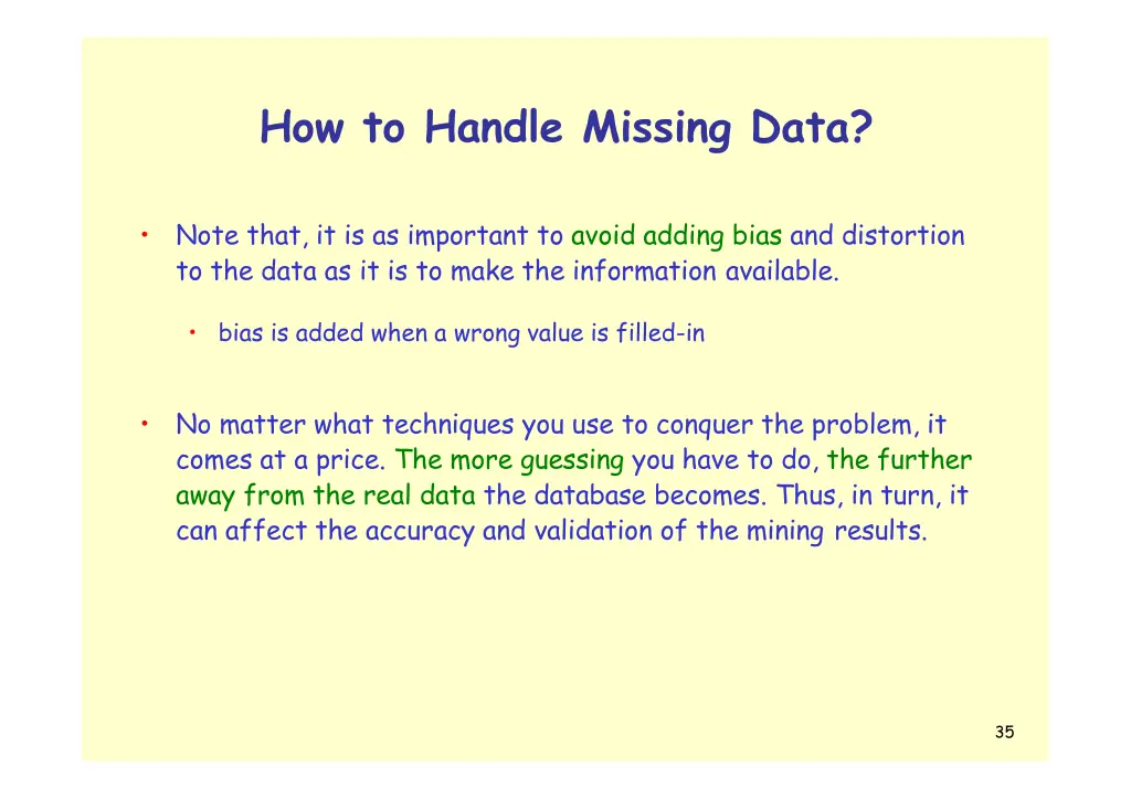 how to handle missing data 3