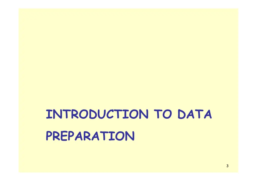 introduction to data preparation