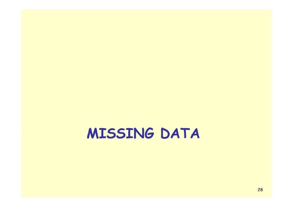 missing data