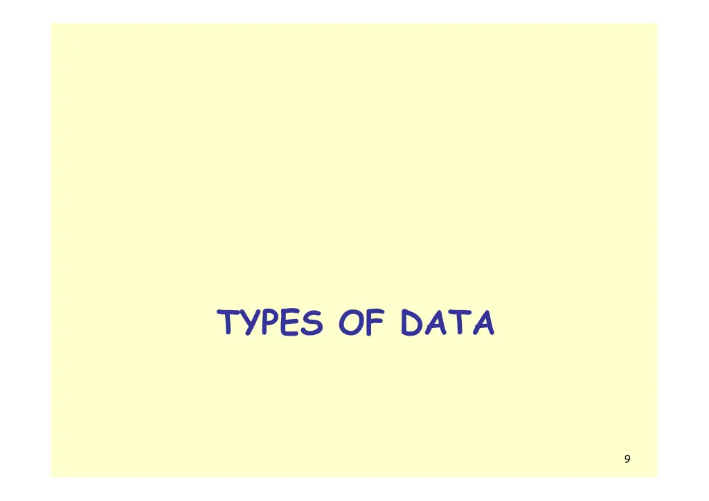 types of data