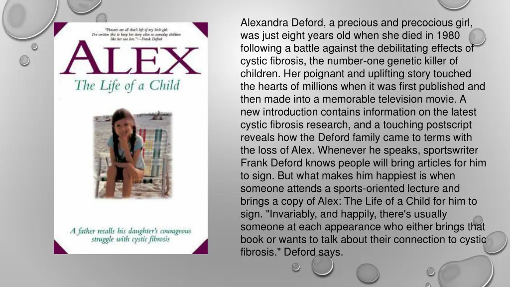 alexandra deford a precious and precocious girl