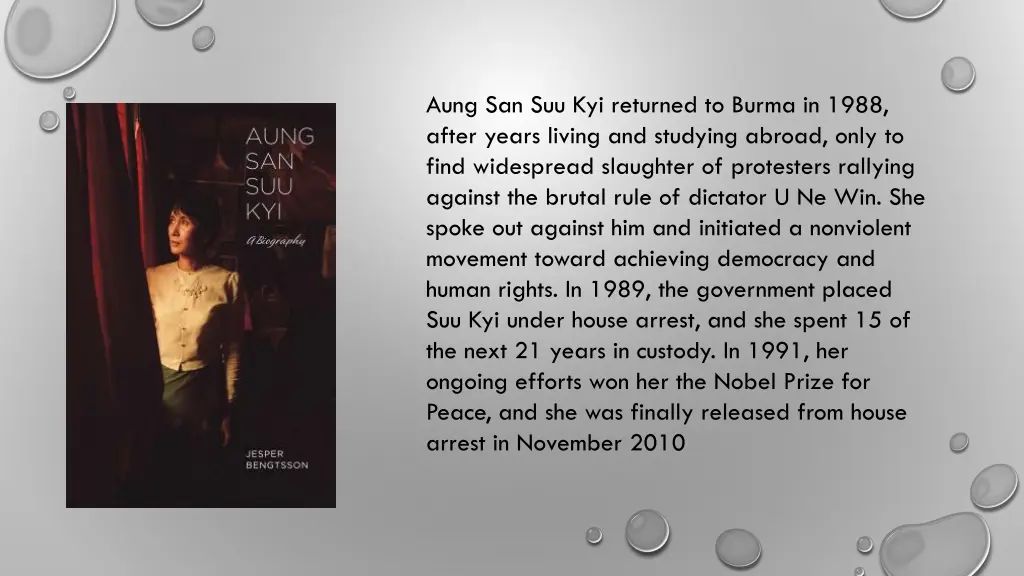 aung san suu kyi returned to burma in 1988 after