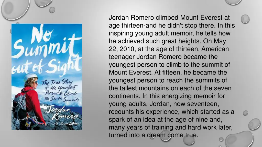 jordan romero climbed mount everest