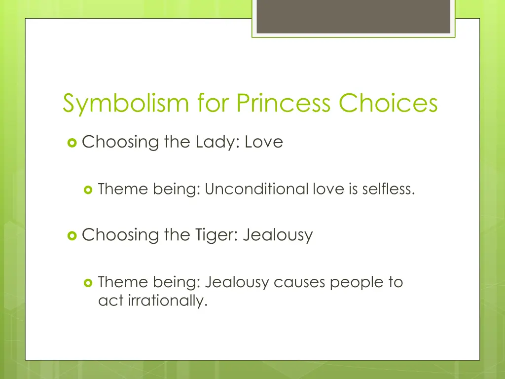 symbolism for princess choices