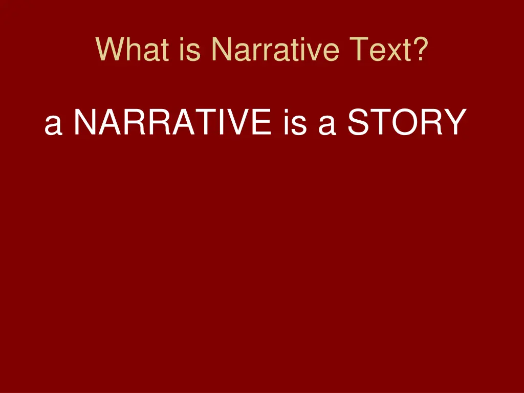 what is narrative text