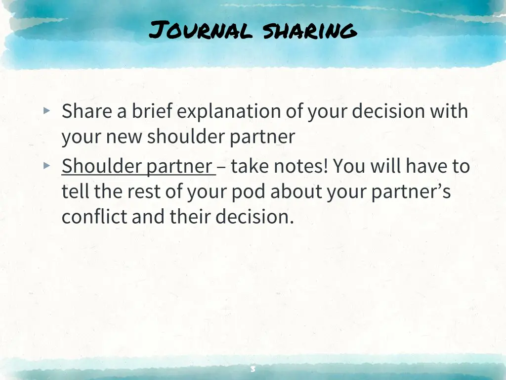 journal sharing