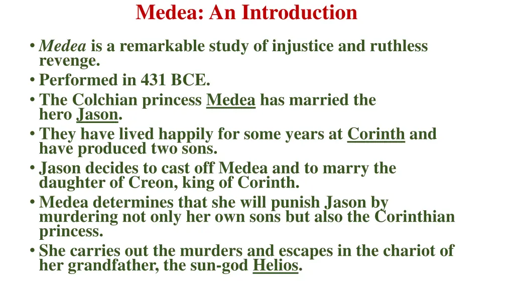 medea an introduction