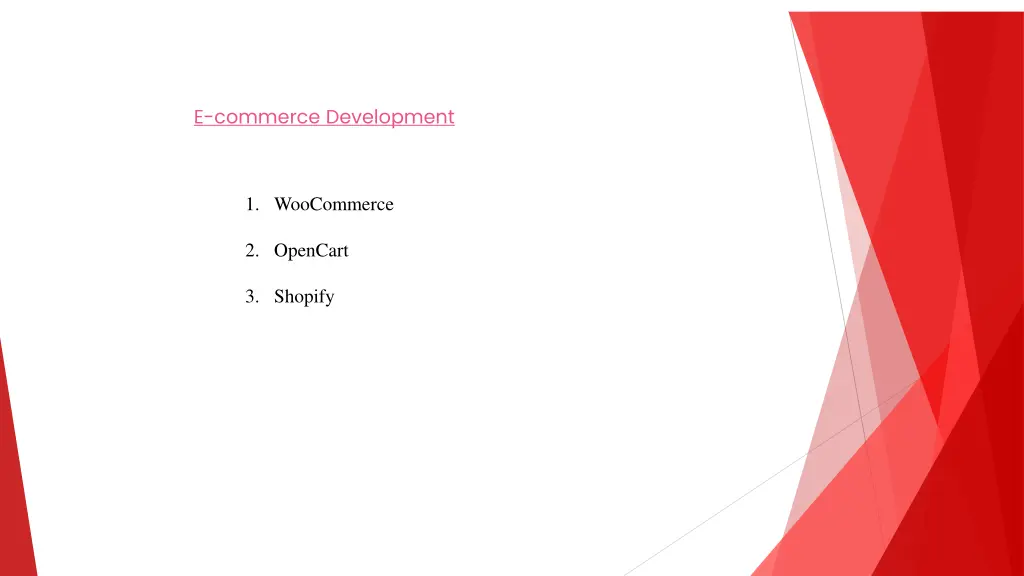 e commerce development