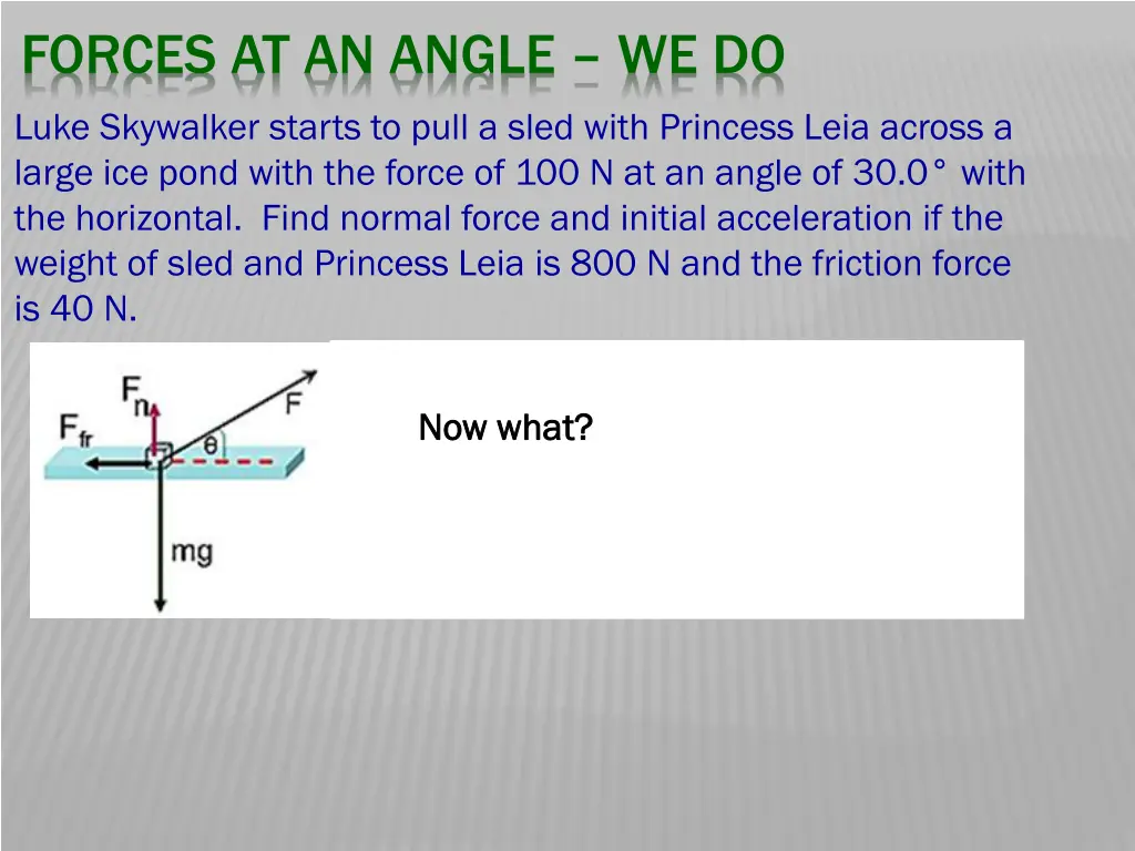 forces at an angle we do 2