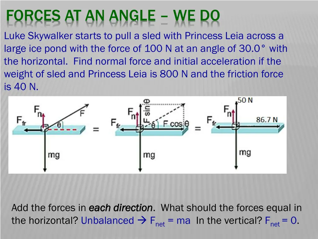 forces at an angle we do 6