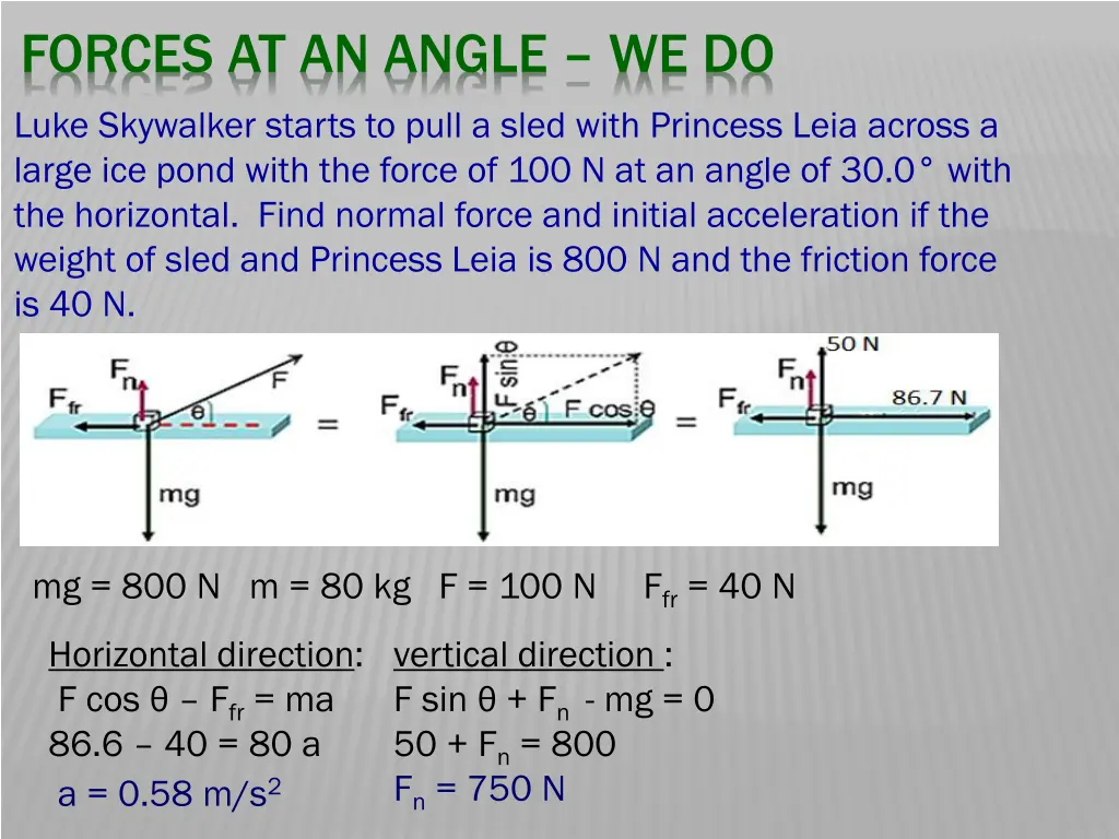 forces at an angle we do 7