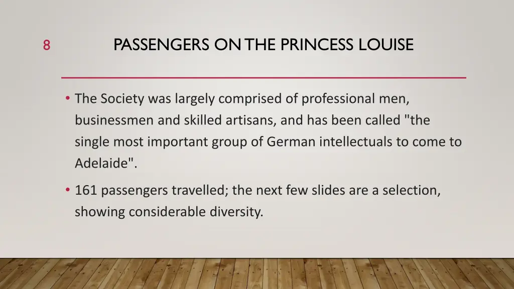 passengers on the princess louise