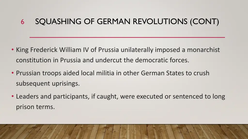 squashing of german revolutions cont