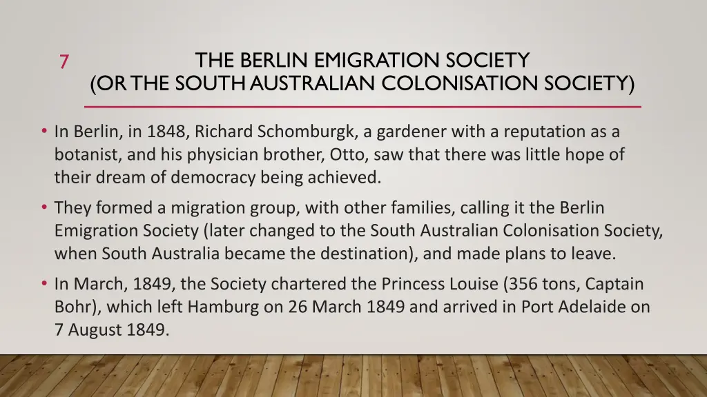 the berlin emigration society or the south